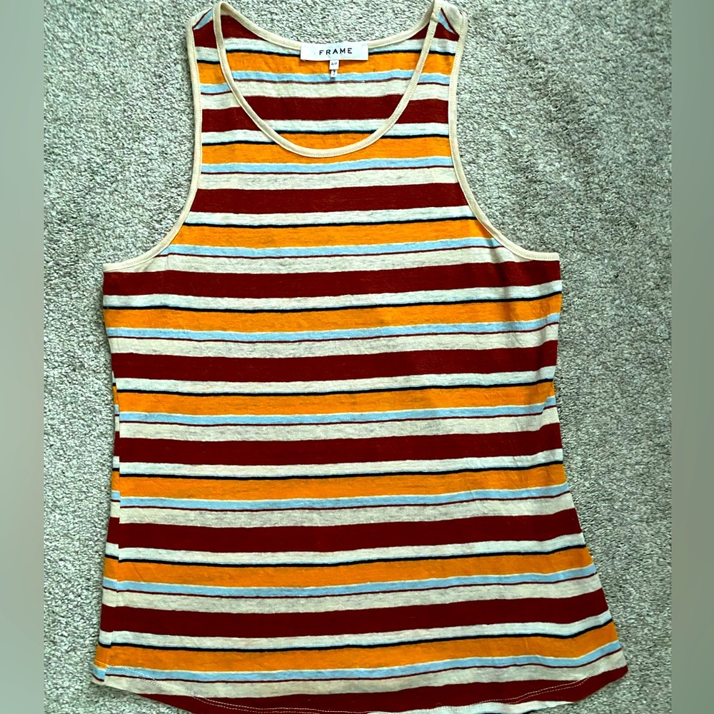 FRAME Ringer Striped Tank Top Size Small - Picture 3 of 6